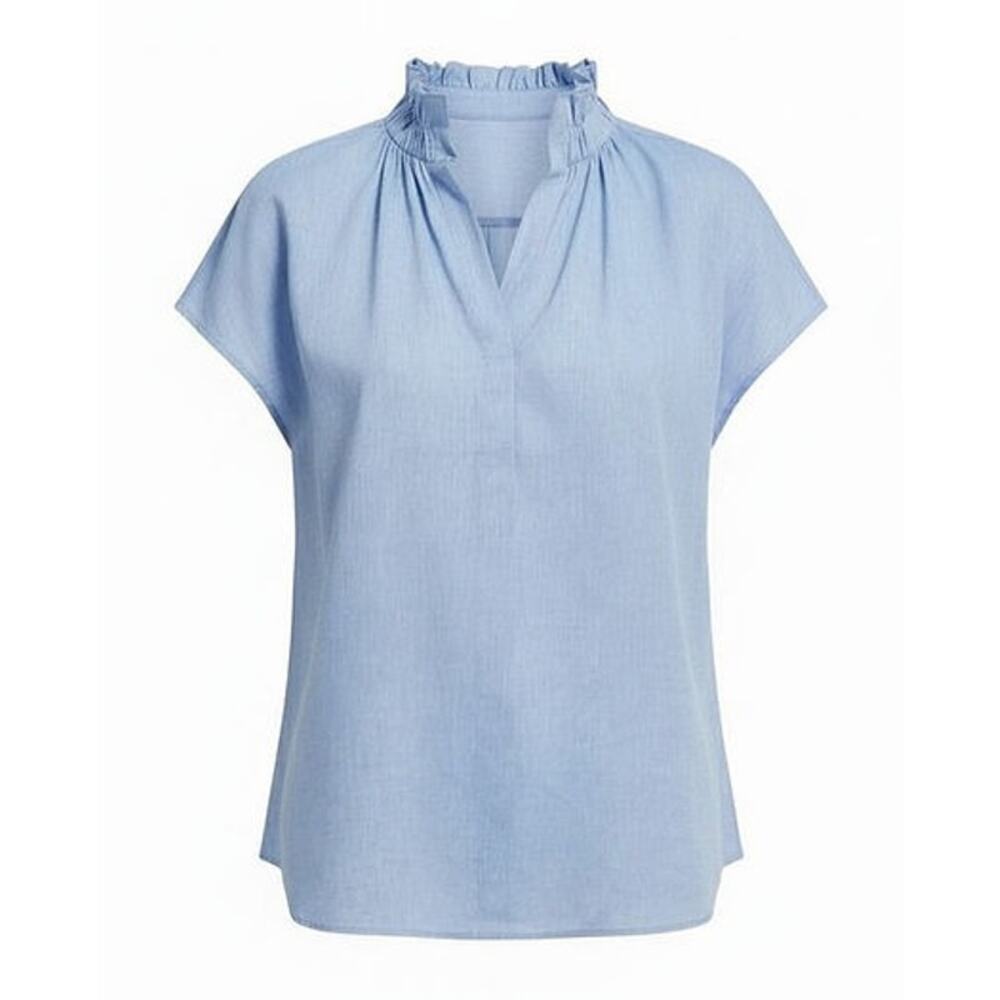 POMANDER PLACE Chambray Rae Blouse Size L NWT Retail $98 Tuckernuck - Picture 9 of 9